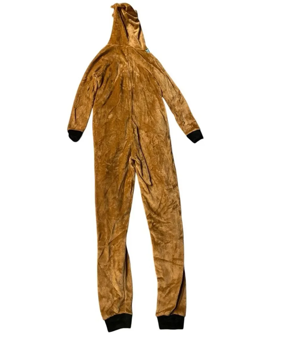 Scooby Doo Costume XS Teen One Piece Plush Hooded Jumpsuit Halloween Cosplay